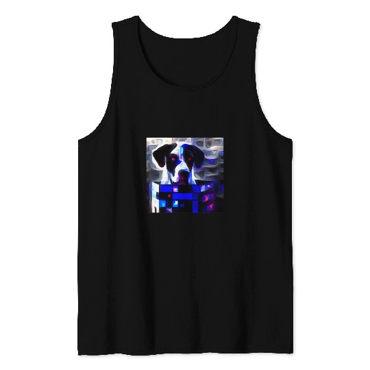 Dog Great Dane digital artwork funny dog lover Great Dane dog T-Shirt Tank Tops