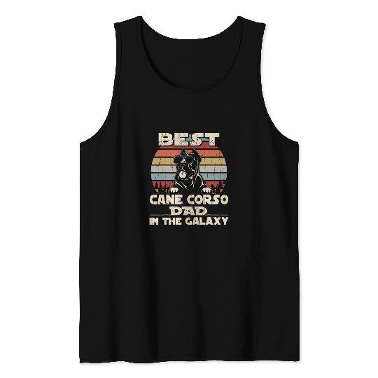 Mens bests Cane Corso Dad In The Galaxy vintages Retro Tank Tops