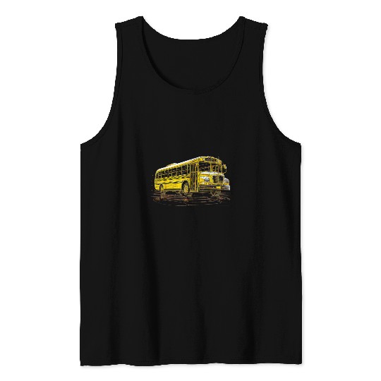 School Bus Driver Art 23 Tank Tops