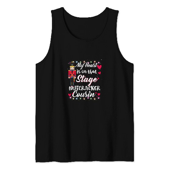 Nutcracker Cousin Love Ballet Dance Mom Nutcracker Xmas Tank Tops