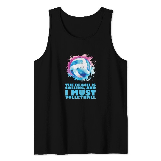 Volleyball Player Coachs Training Game Beach Volleyball 22 Tank Tops