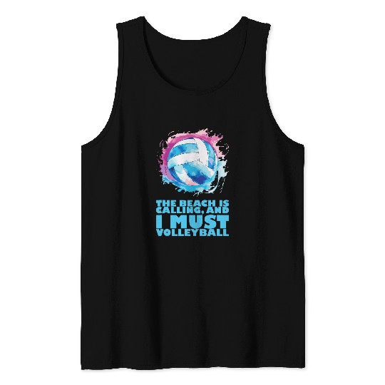 Volleyball Player Coachs Training Game Beach Volleyball 22 Tank Tops