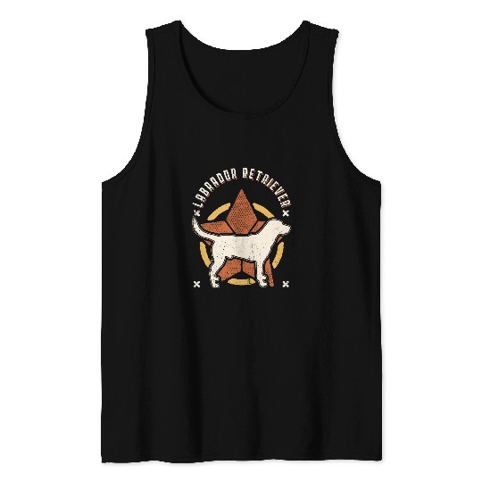 Labrador Lab Dog Vintage Retro Classic Dog Tank Tops