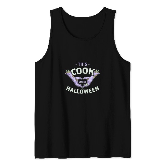 This Cook Loves Halloween Chef Zombie Cooker Corpse Scary Tank Tops
