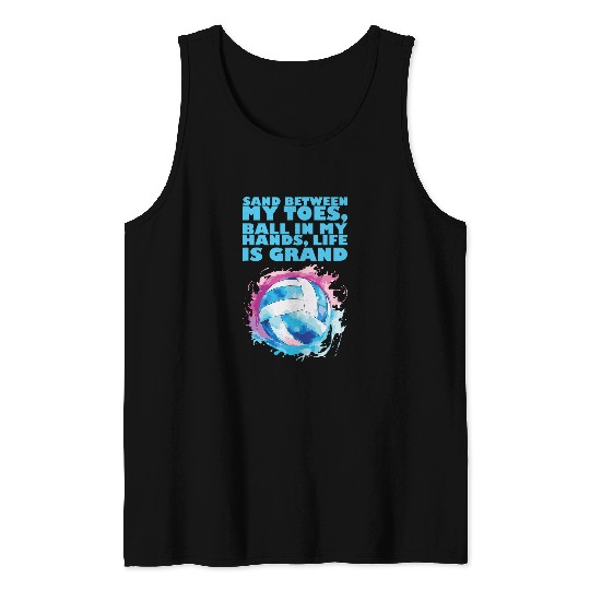 Volleyball Player Coachs Training Game Beach Volleyball 3 Tank Tops