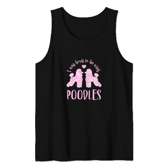 Poodle Lovers 2 Pink Poodles Tank Tops