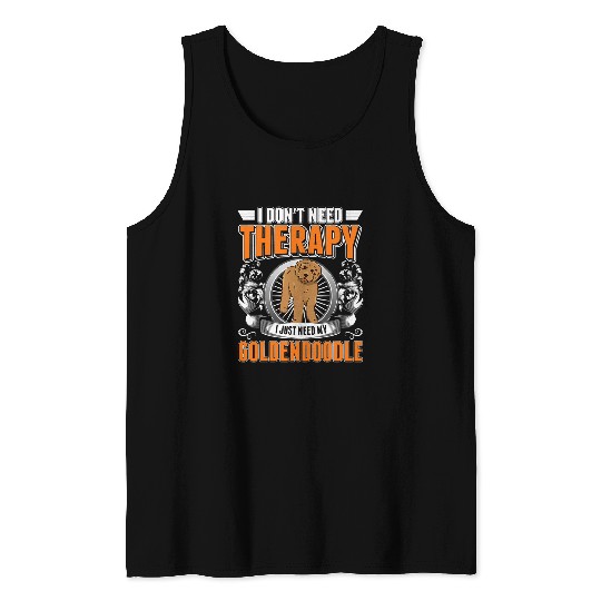 Dog Goldendoodle Therapy T-Shirt Tank Tops