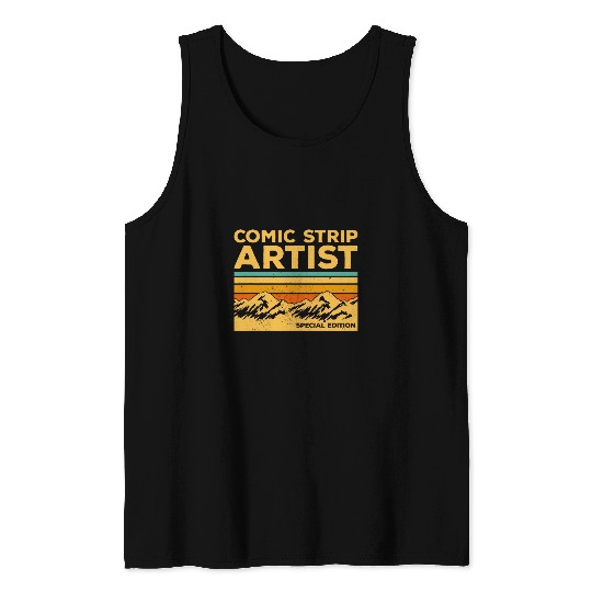 vintages Comic Strip Artist Comics Tank Tops
