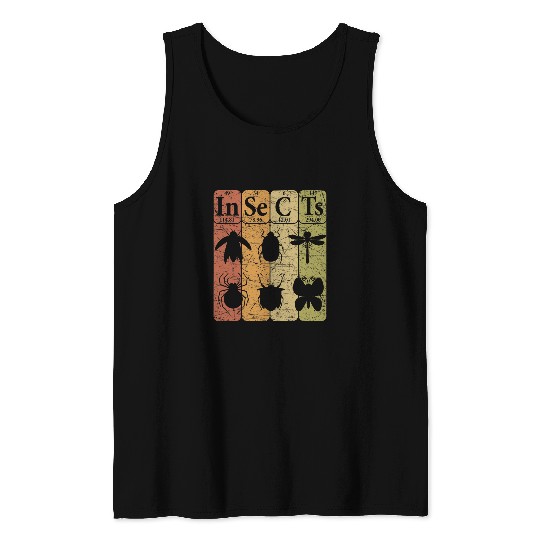 Insects Periodic Table Elements Entomologist Retro Bugs 23 Tank Tops