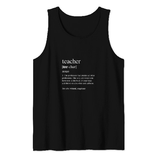 Teacher Definition Wizard Magician Tank Tops