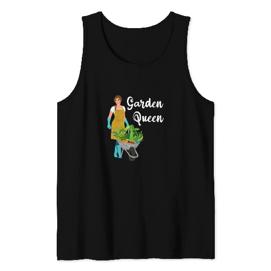 Queen Of The Garden Funny Plant Lady Florist Garden Queen 21 Tank Tops
