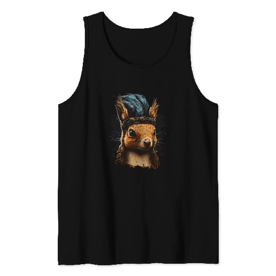 Native American Squirrel Graphic Tee for Men Women Boy Girls Tank Tops