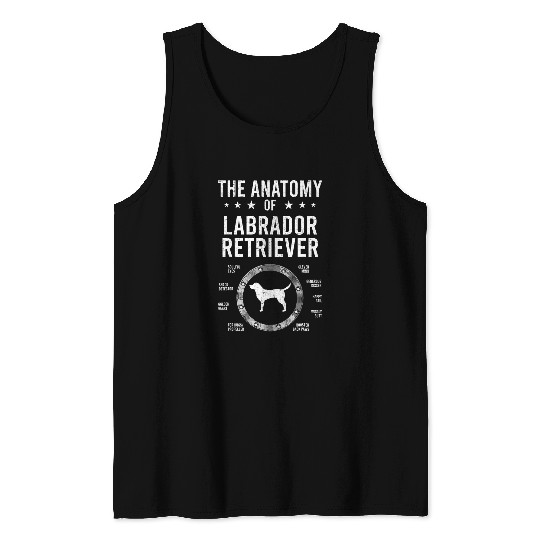 Labrador Lab Dog Anatomy of Labrador Retriever Dog Lover 3 Tank Tops