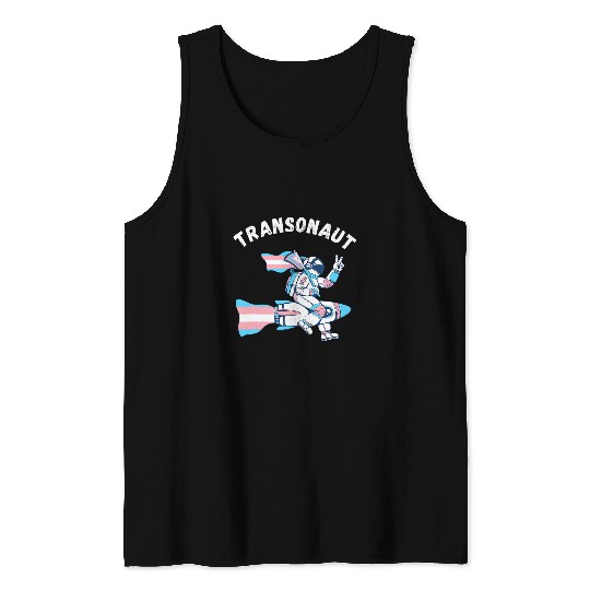 Transgender LGBTQ Astronaut Transsexual Transgender Flag Tank Tops