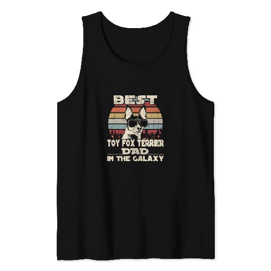 Mens bests Toy Fox Terrier Dad In The Galaxy vintages Retro Tank Tops