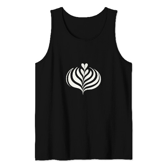 Latte Art Rosetta Latte Art Barista Tank Tops