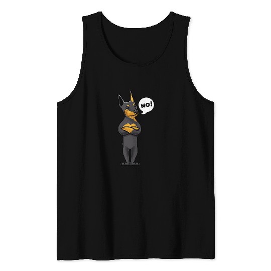 Stubborn Miniature Pinscher Dog 1 Tank Tops