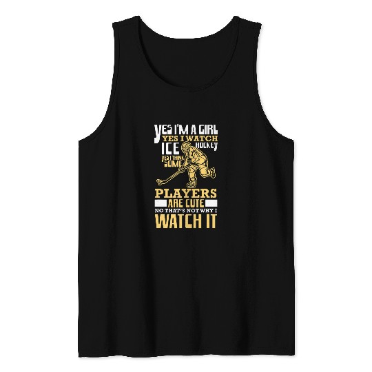 ice hockey Coachs ice hockey player ice hockey stick 232 Tank Tops