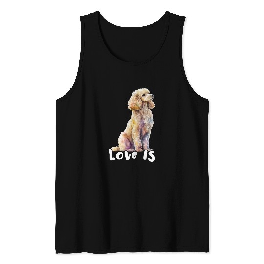 Love Poodle Dog Owner Puppy Trainer Breeder Pet Lover Tank Tops