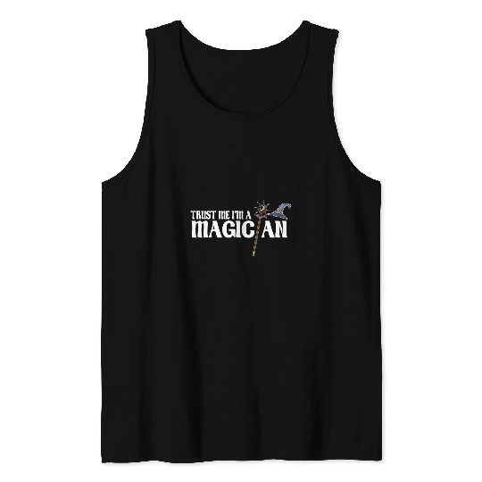 Magician Illusionist Perfomer Magic Magical Card Tricks Tank Tops