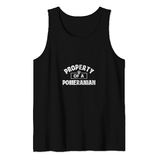 Property Of A Pomeranian Animal Dog Lover Puppy Lover Tank Tops