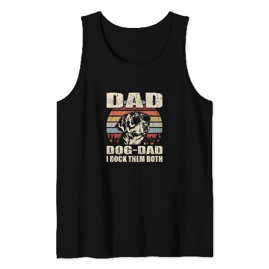 Mens Greater Swiss Mountain Dog Dad and Dog Dad I Rock Them Both Tank Tops