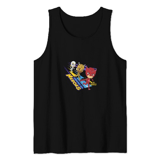 PJ Masks Power Heroes Calling All Heroes Girl Power Portrait Tank Tops