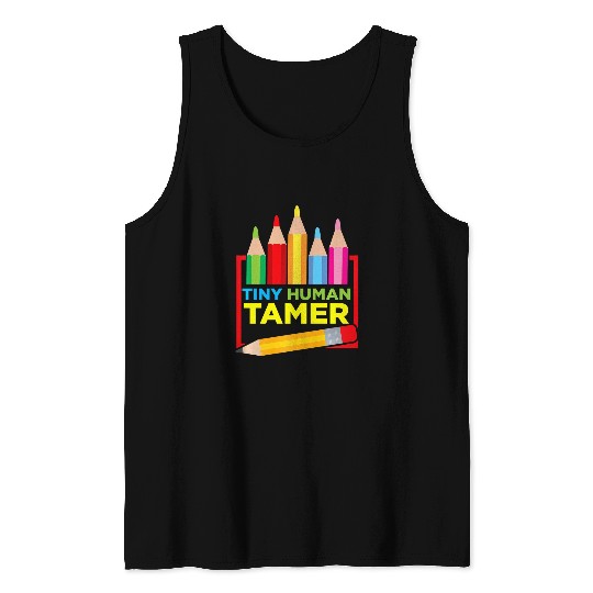 Tiny Human Tamer Mom Babysitter Au Pair Nanny 3 Tank Tops