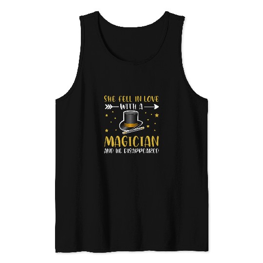 Magician Wife Girlfriend Funny Illusionist Magic Women Tank Tops