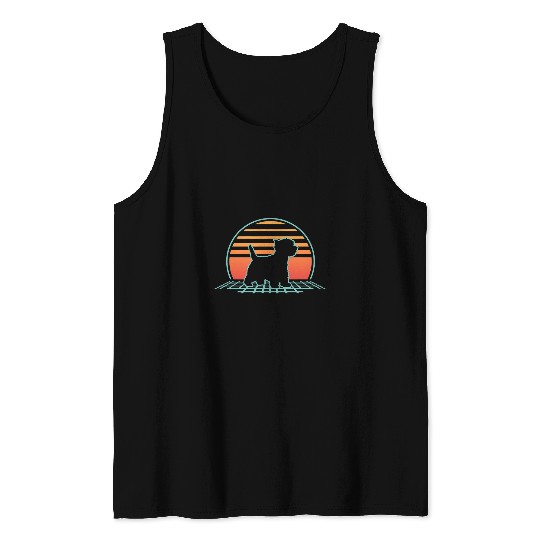 West Highland White Terrier Westie 80s Retro Vintage Tank Tops