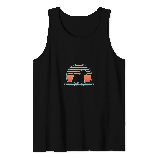 West Highland White Terrier Westie 80s Retro Vintage Tank Tops