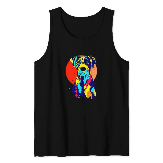 Dog Great Dane Dogbreed Great Dane Pop Art Colorful 21 Tank Tops