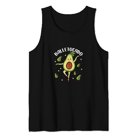 Mothers Day Ballet Mamacado Dance Ballerina Avocado Mom Tank Tops