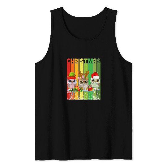 Ugly Christmas Snowman Sweater Funny Santa Christmas Family Tank Tops