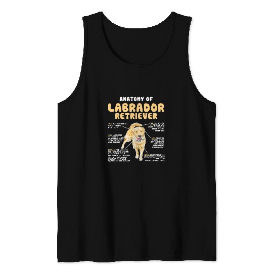 Labrador Lab Dog Anatomy Of Labrador Retriever Lovers Funny Lab Owners Tank Tops