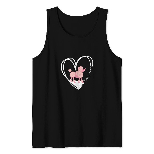 Poodle Mama Funny Dog Mom Tank Tops