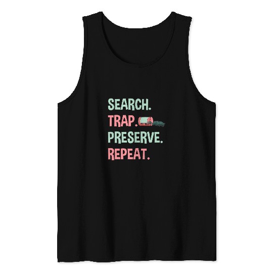 Insect Collector Search Trap Preserve Bug Lover Entomologist Tank Tops