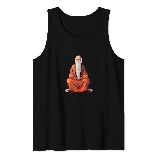 Lao Tzu 8 Bit Tank Tops