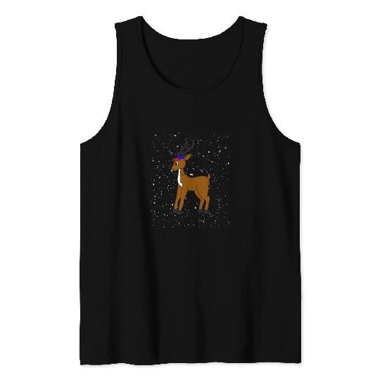 Retro Christmas Reindeer Coach Tank Tops