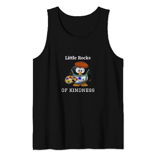 Little rocks of kindness T s Rock Painters women penguin Tank Tops