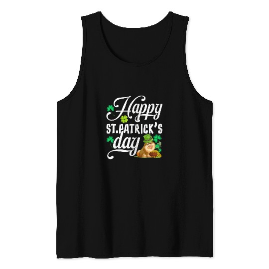 The Pomeranian wishes you a beautiful St  Patricks Day Tank Tops