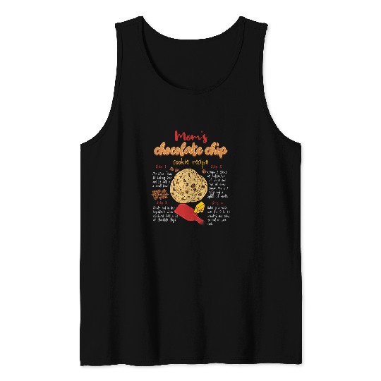 Moms Chip Recipe Chocolate Chip Cookie Lover 2 Tank Tops