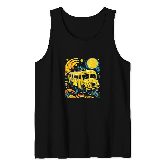School Bus Driver Art 21 Tank Tops
