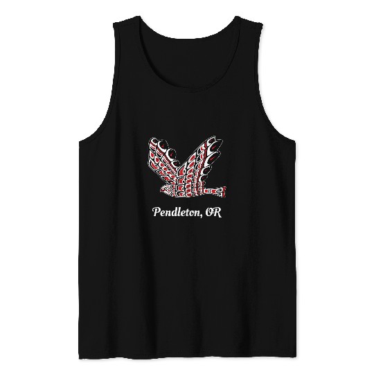 Pendleton OR Red Tail Hawk Native American Bird Watching Tank Tops