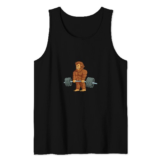 Sasquatch bigfoots Struggle Weightlifting Fitness Gym Funny Tank Tops