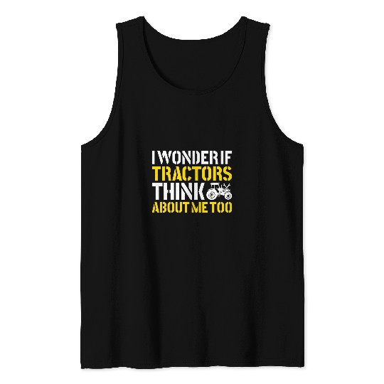 Tractor Farming Agriculture I Wonder If Tractor Mechanic 21 Tank Tops
