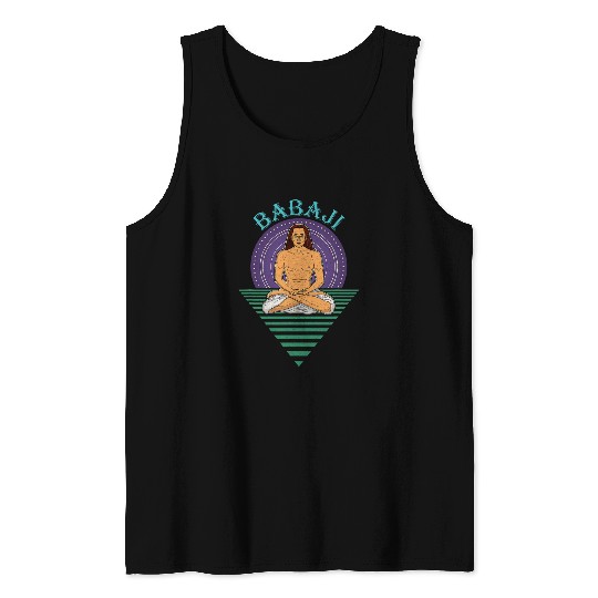 Mahavatar Babaji Hinduism Buddha Peace master fitness poses 233 Tank Tops