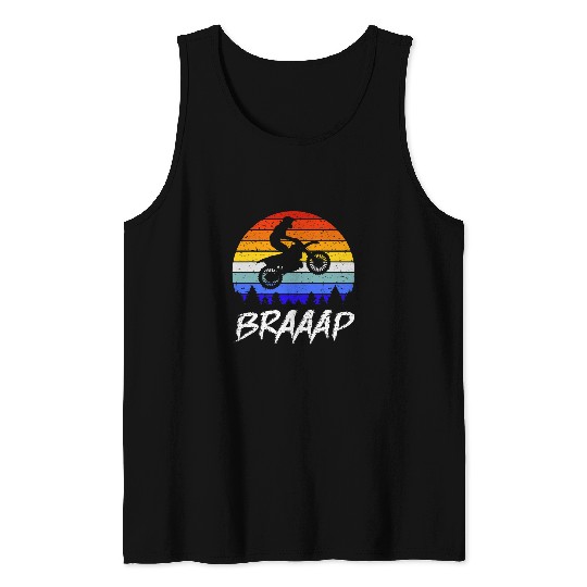 vintages Braaap MX Motorcycle Retro Rider Braap Dirt Bike Tank Tops