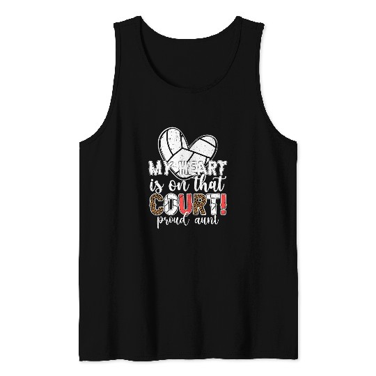 On That Field Volleyball Aunt Of A Volleyball Player Aunt Tank Tops