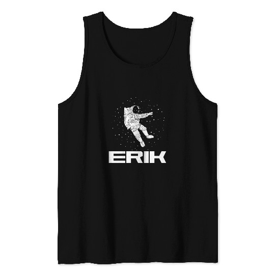 Kids Astronaut Space Name Erik Gift Tank Tops
